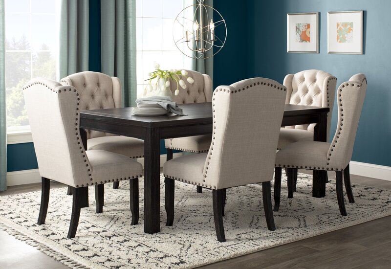 Rehoboth Tufted Upholstered Wingback Side Chair in Beige (Set of 2) AP488