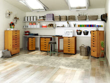 Load image into Gallery viewer, 6 Drawer Rolling Storage Chest (brown) AP46
