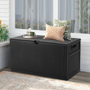 120 Gallons Gallon Water Resistant Lockable Deck Box