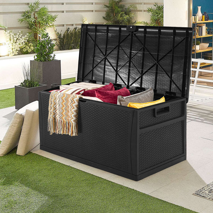 120 Gallons Gallon Water Resistant Lockable Deck Box