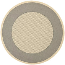 Load image into Gallery viewer, Sabatini Indoor / Outdoor Area Rug in Gray/Cream 4&#39; round
