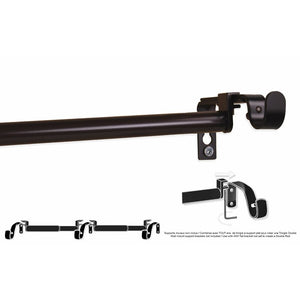 2" H x 45" W Espresso Sabio Instant Double Curtain Rod (Set of 2) MRM3884