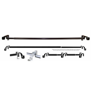 2" H x 45" W Espresso Sabio Instant Double Curtain Rod (Set of 2) MRM3884
