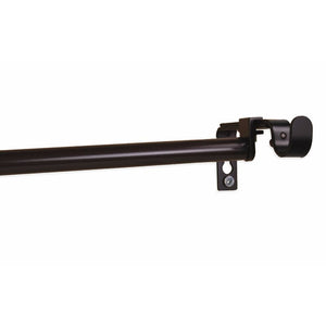 2" H x 45" W Espresso Sabio Instant Double Curtain Rod (Set of 2) MRM3884