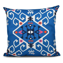 Load image into Gallery viewer, 18&quot;x18&quot; Blue Sabrina Medallion Outdoor Square Pillow Cover and Insert (Set of 2) GL1755
