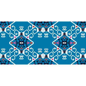 18"x18" Blue Sabrina Medallion Outdoor Square Pillow Cover and Insert (Set of 2) GL1755