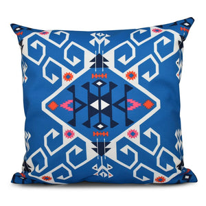 18"x18" Blue Sabrina Medallion Outdoor Square Pillow Cover and Insert (Set of 2) GL1755