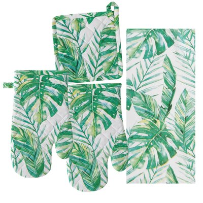 Safdie & Co. Inc. Breeze 4-Piece Potholder and Oven Mitt Set 259ND