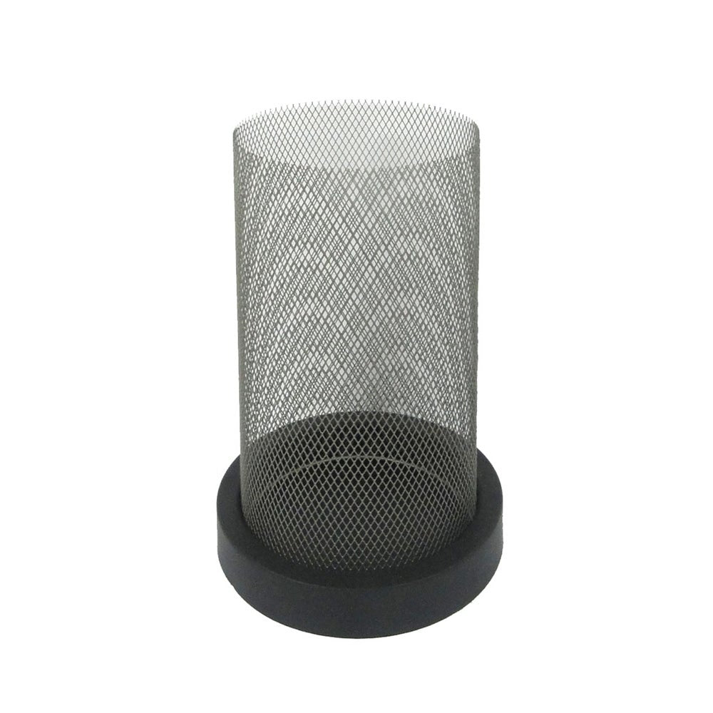 Metal Mesh Pillar Candle Holder, Color: Black