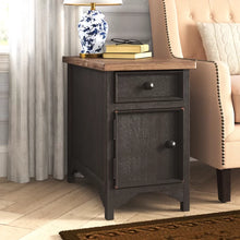 Load image into Gallery viewer, Salazar 23'' Tall End Table with Storage and Built-In Outlets
