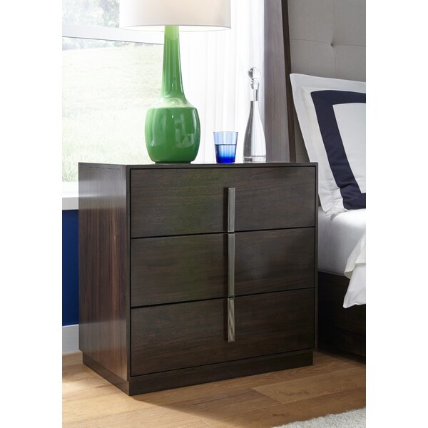 Sallie 3 Drawer Nightstand Espresso