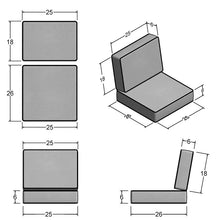 Load image into Gallery viewer, Sand &amp; Stable™ 2 - Piece Outdoor Sunbrella® Seat/Back Cushion 25&#39;&#39; W x 26&#39;&#39; D (SET OF 2)

