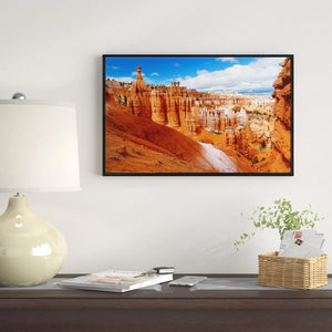 16" H x 32" W x 1" D Sandstone Hoodoos In Bryce Canyon - Photograph on Canvas