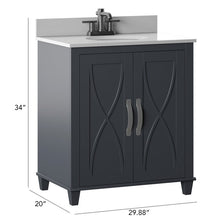 Load image into Gallery viewer, Sanjana 30&quot; Single Bathroom Vanity Set Metro Gray #2206HW - Out Of Box
