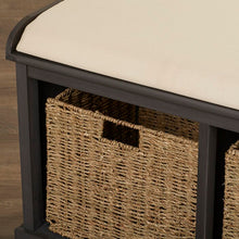 Load image into Gallery viewer, Santa Cruz Upholstered Cubby Storage Bench #AD135
