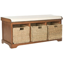 Load image into Gallery viewer, Santa Cruz Upholstered Cubby Storage Bench MRM116
