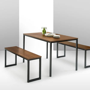 Black/Rich Brown Santrell 4 - Person Dining Set