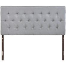 Load image into Gallery viewer, Sasha Upholstered Panel Headboard Queen Gray 3347RR
