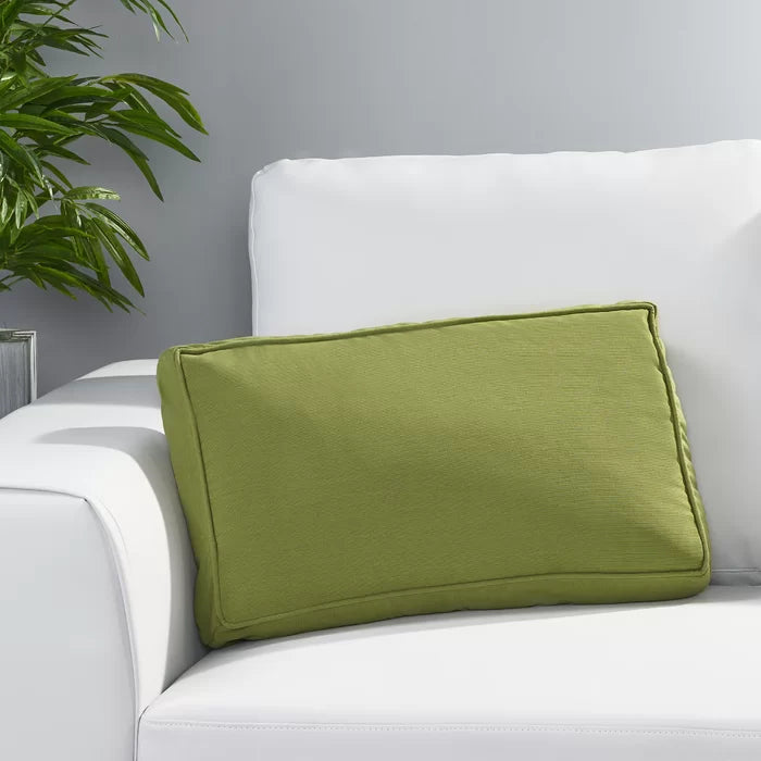 Green Saskia Lumbar Pillow, (Set of 2)