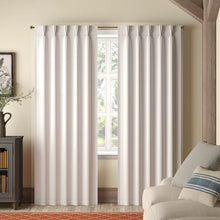 Load image into Gallery viewer, Sateen Solid Room Darkening Thermal Pinch Pleat Curtain Panels 40&quot; x 96&quot; (Set of 2)
