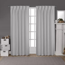 Load image into Gallery viewer, Sateen Solid Room Darkening Thermal Pinch Pleat Curtain Panels 26&quot; x 84&quot; (Set of 4)
