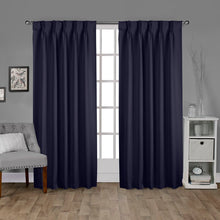 Load image into Gallery viewer, Sateen Solid Room Darkening Thermal Pinch Pleat Curtain Panels (Set of 2) GL1338
