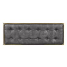 Load image into Gallery viewer, 17&#39;&#39; H x 41&#39;&#39; W x 15&#39;&#39; D Sato Genuine Leather Upholstered Bench

