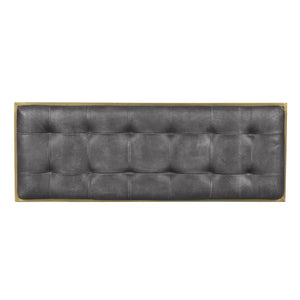 17'' H x 41'' W x 15'' D Sato Genuine Leather Upholstered Bench