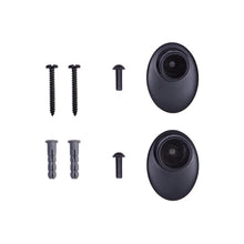 Load image into Gallery viewer, 48&quot; - 86&quot; Black Sauhal Adjustable 0.63&quot; Single Curtain Rod
