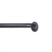 Load image into Gallery viewer, 48&quot; - 86&quot; Black Sauhal Adjustable 0.63&quot; Single Curtain Rod
