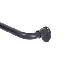 Load image into Gallery viewer, 48&quot; - 86&quot; Black Sauhal Adjustable 0.63&quot; Single Curtain Rod
