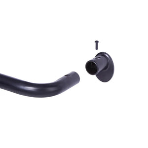 48" - 86" Black Sauhal Adjustable 0.63" Single Curtain Rod
