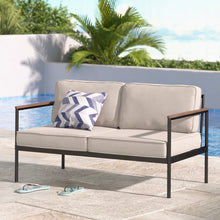 Load image into Gallery viewer, Savanah 55.2&#39;&#39; Wide Outdoor Loveseat with Cushions
