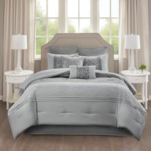 Load image into Gallery viewer, Cal. King Comforter + 7 Additional Pieces Gray Sayers Microfiber Modern &amp; Contemporary 8 Piece Comforter Set
