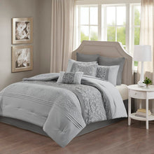 Load image into Gallery viewer, Cal. King Comforter + 7 Additional Pieces Gray Sayers Microfiber Modern &amp; Contemporary 8 Piece Comforter Set
