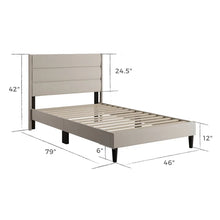 Load image into Gallery viewer, Scarlett Upholstered Low Profile Platform Bed queen
