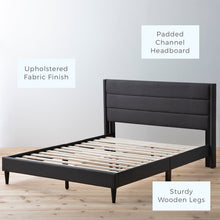 Load image into Gallery viewer, King Charcoal  Scarlett Upholstered Low Profile Platform Bed 1960CDR

