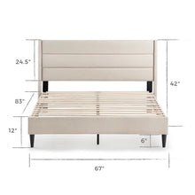 Load image into Gallery viewer, Scarlett Upholstered Low Profile Platform Bed queen
