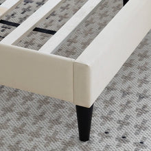Load image into Gallery viewer, Queen Pearl Scarlett Upholstered Low Profile Platform Bed
