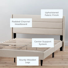 Load image into Gallery viewer, Queen Pearl Scarlett Upholstered Low Profile Platform Bed
