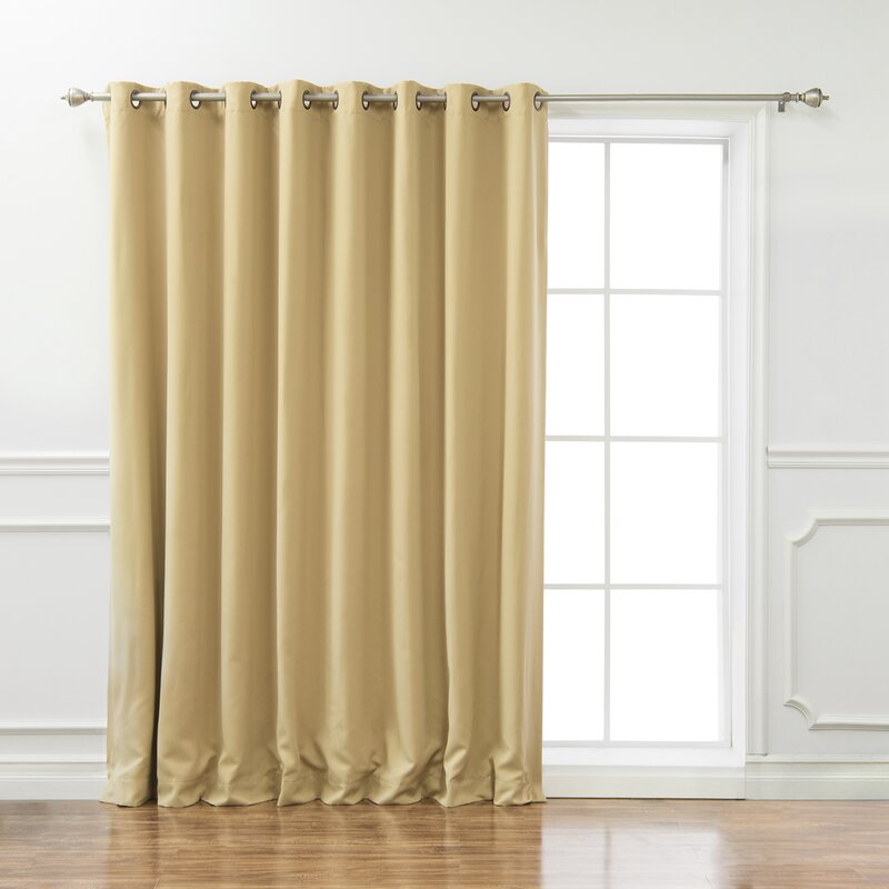 Scarsdale Solid Blackout Thermal Grommet Single Curtain Panel 100