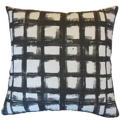 24x24 Schacht Geometric Cotton Throw Pillow Black/White 299CDR