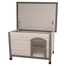Load image into Gallery viewer, 22.8&quot; H x 33.5&quot; W x 23.6&quot; D Schillinger Natura Flat Roof Club Dog House
