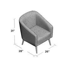 Load image into Gallery viewer, Schooley Faux Shearling Barrel Chair #AD305
