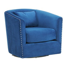 Load image into Gallery viewer, Schueler Swivel Barrel Chair Cobalt Blue
