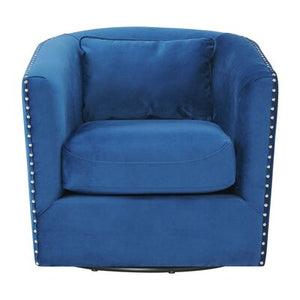 Schueler Swivel Barrel Chair Cobalt Blue