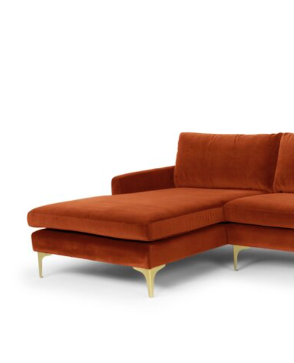 Sapphire Velvet Chaise Only SB1886