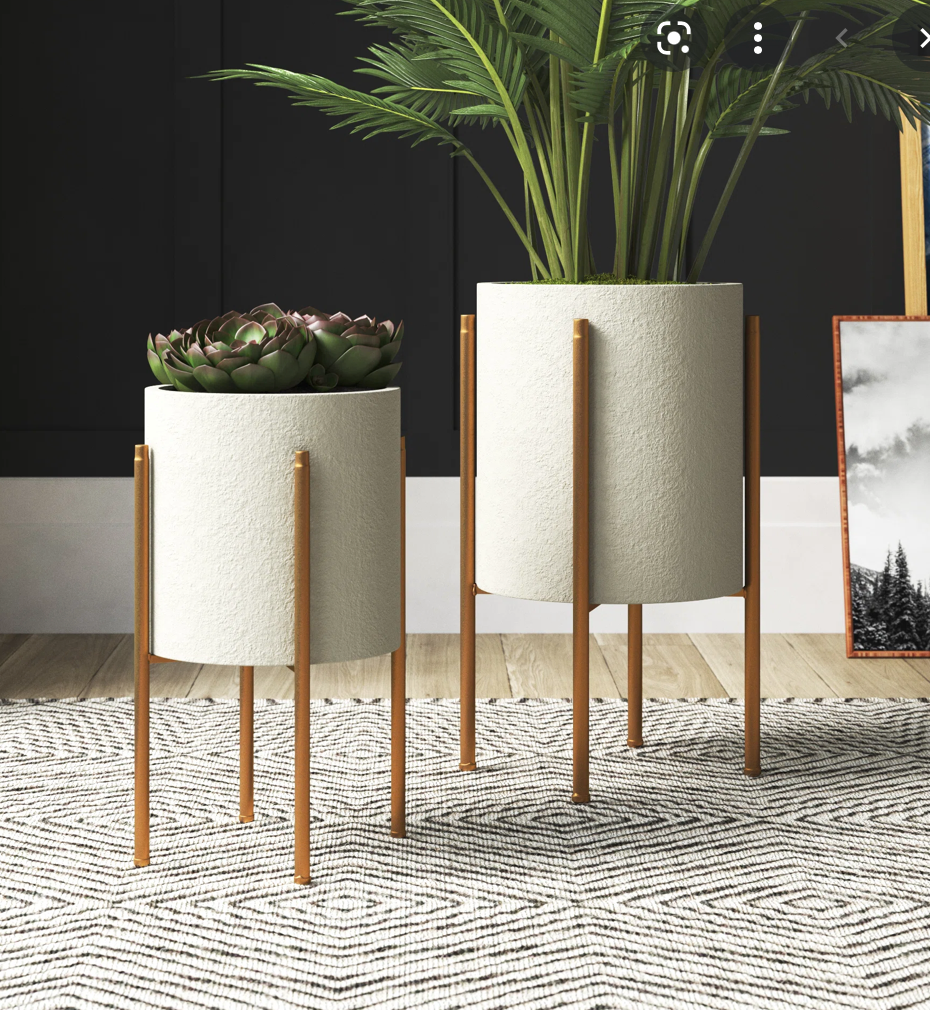 Stacia 2-Piece Metal Pot Planter