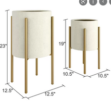 Load image into Gallery viewer, Stacia 2-Piece Metal Pot Planter

