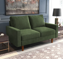Load image into Gallery viewer, Ridinger 57.87&#39;&#39; Velvet Square Arm Loveseat

